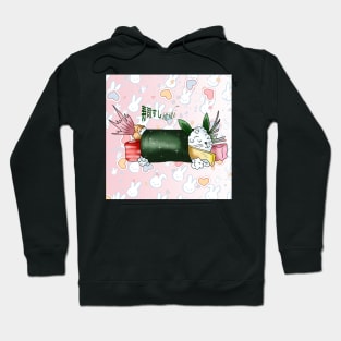 sushi roll cute rabbit rice Hoodie